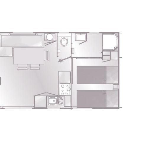 Stacaravan 4 personen - Hobereau - airconditioning