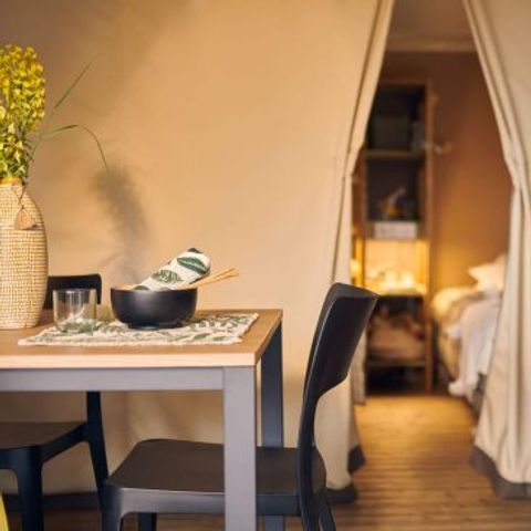 Tent 4 personen - Lodge Tent JUNGLE 26m² 2 slaapkamers + terras