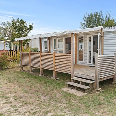 Stacaravan 6 personen - Mobile-home | Comfort XL | 3 slaapkamers | 6 pers. | Verhoogd terras | Airconditioning