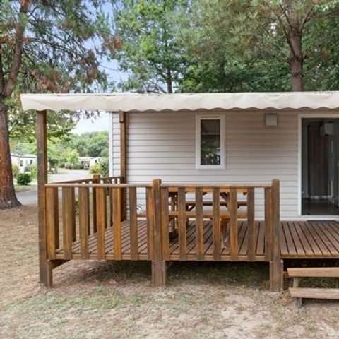 Stacaravan 6 personen - Mobile-home | Comfort XL | 2 slaapkamers | 4/6 pers. | Verhoogd terras | Airconditioning