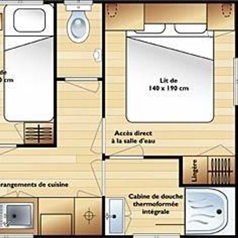 Stacaravan 6 personen - 2-kamer MRI