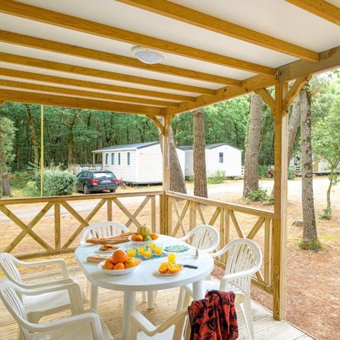 Chalet 7 personen - 3bed (zonder TV)-overdekt terras- 32m² | STANDARD