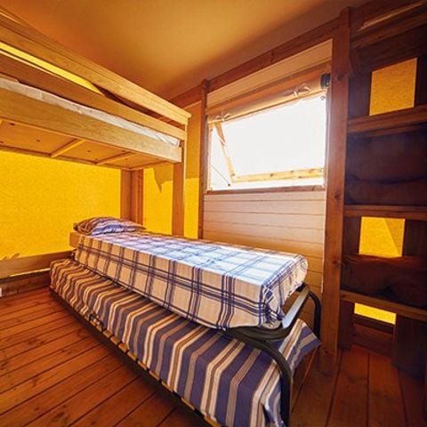 Safaritent 5 personen - Lodgetent | 2 slaapkamers | 4/5 pers. | Geen badkamer