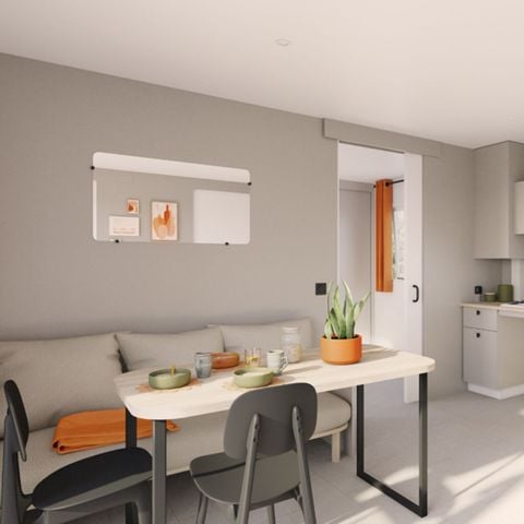 Stacaravan 4 personen - Privilège PMR 30m² - 2 kamers - Airconditioning + TV + Afwasmachine