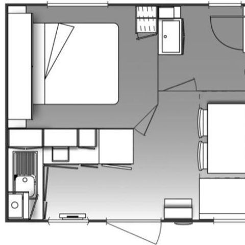 Stacaravan 2 personen - 18 m² O'Hara