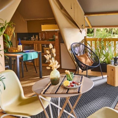 UNIEKE ACCOMMODATIE 4 personen - Houten lodge op palen + sanitair