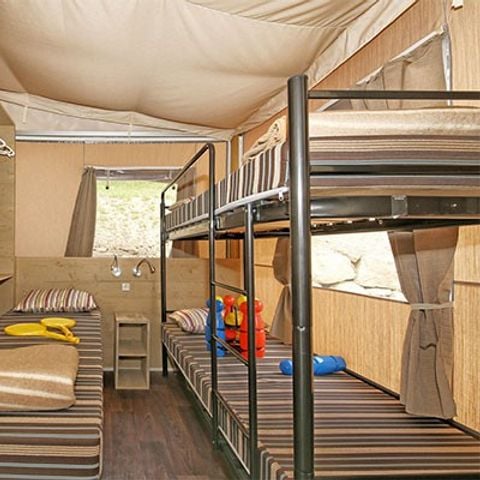 Safaritent 5 personen - Super Lodge Tent | 2 Slaapkamers | 4/5 Pers. | 1 Badkamer