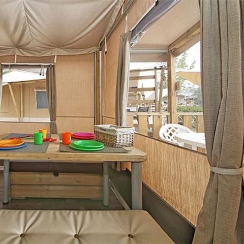 Safaritent 5 personen - Super Lodge Tent | 2 Slaapkamers | 4/5 Pers. | 1 Badkamer