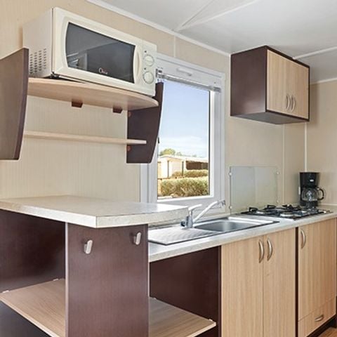 Stacaravan 6 personen - Mobile-home | Comfort XL | 2 slaapkamers | 4/6 pers. | Verhoogd terras | Airconditioning