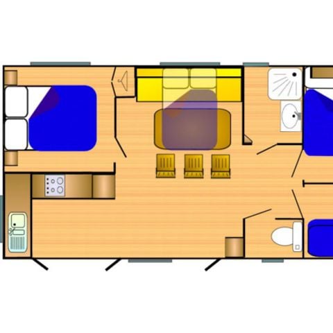 Stacaravan 6 personen - GRAND Ensuite 860-2 A/C CD