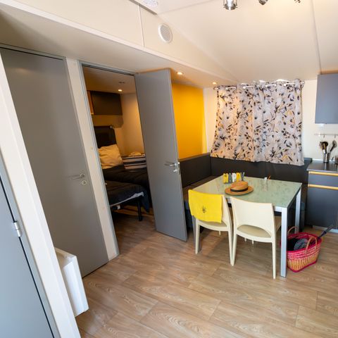 Stacaravan 6 personen - Confort Relax 33m² - 3 kamers + Overdekt terras