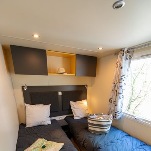 Stacaravan 6 personen - Confort Relax 33m² - 3 kamers + Overdekt terras