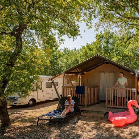 Safaritent 5 personen - Eco Lodge Tent | 2 Slaapkamers | 4/5 Pers | Geen badkamer