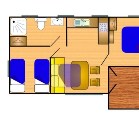 Stacaravan 6 personen - Vista 800-2 A/C CD