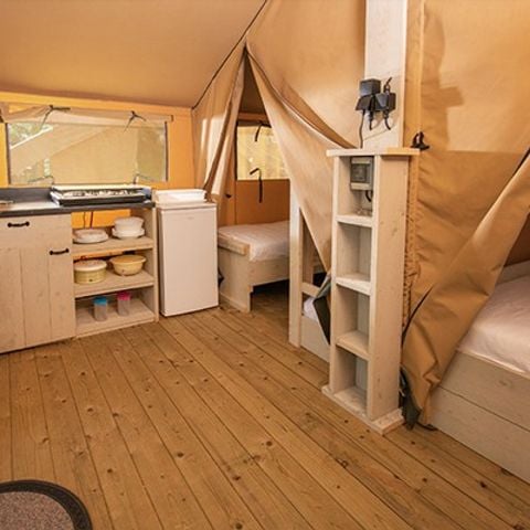 Safaritent 5 personen - Super Lodge Tent | 2 Slaapkamers | 4/5 Pers. | 1 Badkamer