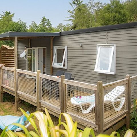 Stacaravan 6 personen - Comfort XL | 3 slaapkamers | 6 pers | Verhoogd terras | Airconditioning | TV