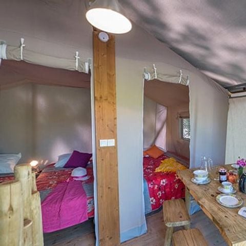 Tent 4 personen - Lodgetent | 2 slaapkamers | 4 pers. | Geen badkamer