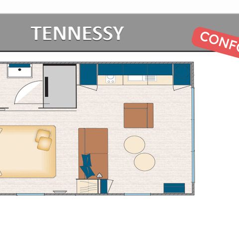 Stacaravan 2 personen - TENNESSY CONFORT.