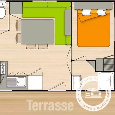 Stacaravan 8 personen - Eco 4 Kamers 6/8 Personen