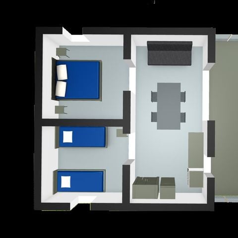 Bungalowtent 4 personen - Funflower Standaard 20 m² zonder sanitair