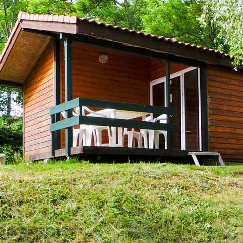 Chalet 5 personen - Comfort (30m²) met overdekt terras, 2 slaapkamers