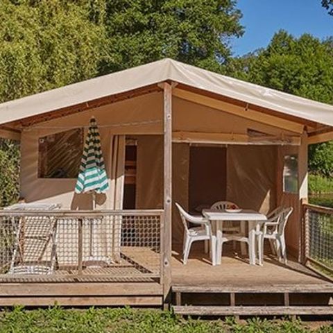 Safaritent 5 personen - Eco Lodge Tent | 2 Slaapkamers | 4/5 Pers | Geen badkamer