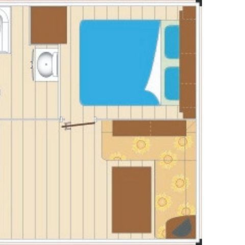 Stacaravan 4 personen - Cocoon 1 kamer 18m² (18m²)