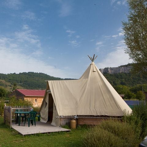 Bungalowtent 4 personen - LODGE TRAPPEUR zonder sanitair