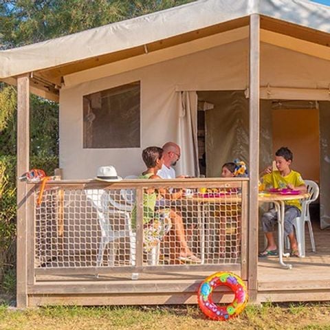 Safaritent 5 personen - Eco Lodge Tent | 2 Slaapkamers | 4/5 Pers | Geen badkamer