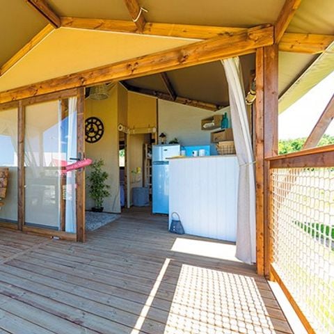 Safaritent 5 personen - Lodge | 2 slaapkamers | 4/5 personen | Geen badkamer