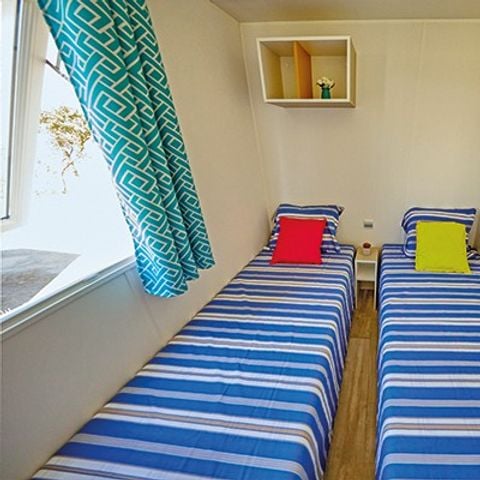 Stacaravan 6 personen - Comfort | 3 slaapkamers | 6 pers | Verhoogd terras | Airconditioning