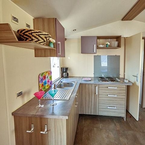 Stacaravan 6 personen - Mobile-home | Comfort XL | 2 slaapkamers | 4/6 pers. | Verhoogd terras | Airconditioning