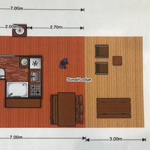 Safaritent 5 personen - Ciela Nature Lodge tent - 2 slaapkamers - Ingerichte keuken - Badkamer