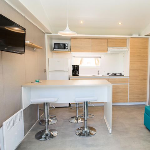 Stacaravan 6 personen - Premium 3 kamers 6 personen Airconditioning + TV (4 volwassenen + 2 kinderen -12 jaar max)