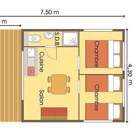 Safaritent 4 personen - COMFORT 34 m²