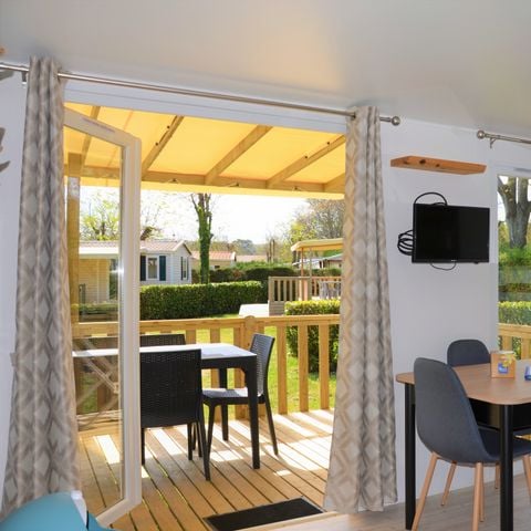 Stacaravan 6 personen - NIEUW// Mobile-home Premium 40m² (3bed-6pers) + 2 badkamers + TV + LV + Plancha