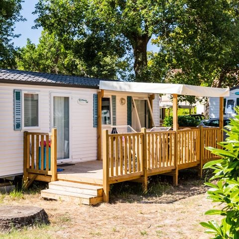 Stacaravan 6 personen - Mobile-home | Comfort XL | 2 slaapkamers | 4/6 pers. | Verhoogd terras | Airconditioning