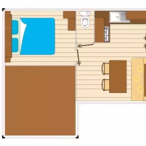 Stacaravan 6 personen - 3 kamers voor 6 personen + TV