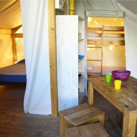 Bungalowtent 4 personen - Junior Bungalow 2 slaapkamers 4 personen 17m².