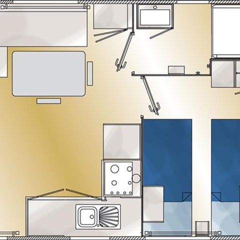 Stacaravan 4 personen - HUISJESCOMFORT