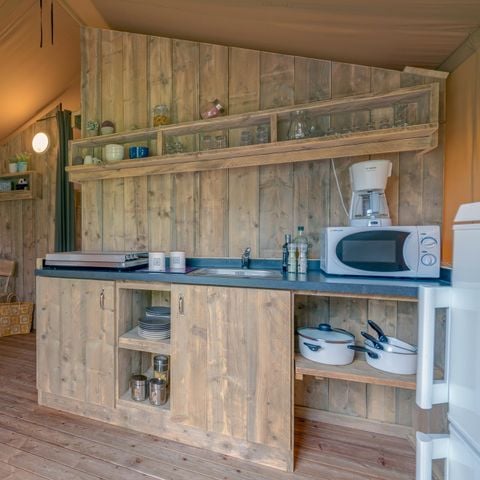 Safaritent 6 personen - Glamping Woody Lodge 3, Kamers zonder sanitair