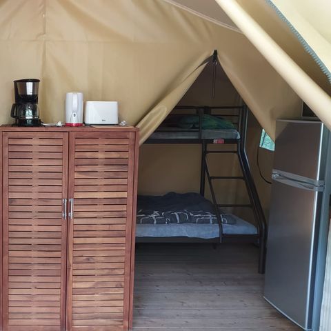 Safaritent 4 personen - Lodge op palen Comfort+ 30m² (zonder sanitair)