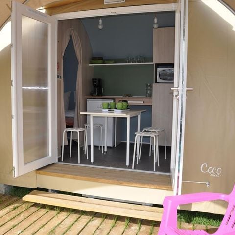 Safaritent 4 personen - Coco Sweet 16 m² (2 slaapkamers - 4 slaapplaatsen) ZONDER TV