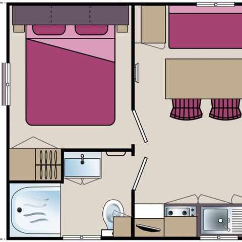 Stacaravan 2 personen - Eco+terras aan de vijverzijde