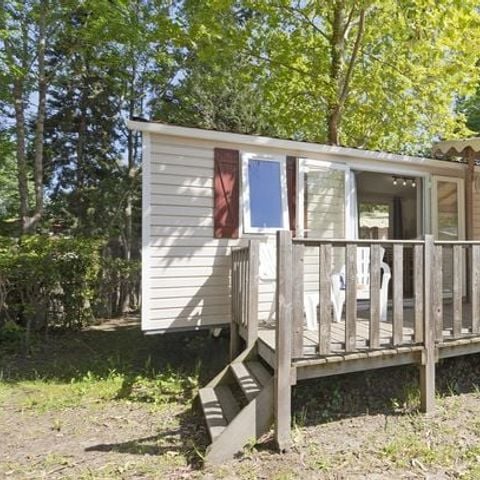 Stacaravan 6 personen - Klassiek | 2 Slaapkamers | 4/6 Pers. | Verhoogd terras | Airconditioning.