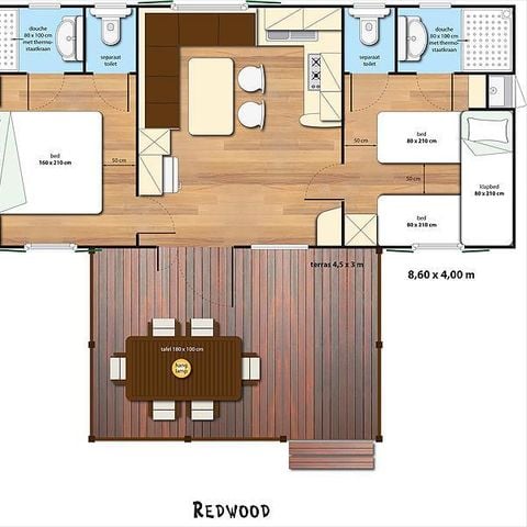 Stacaravan 5 personen - SunLodge Redwood