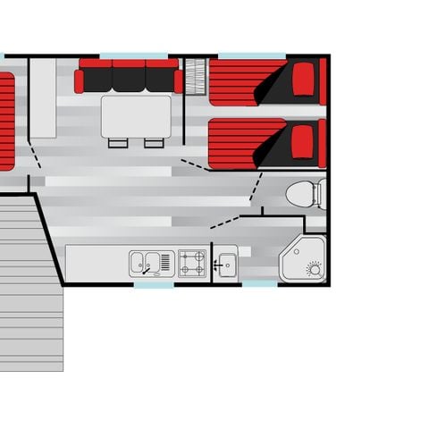 Stacaravan 5 personen - Garrigue