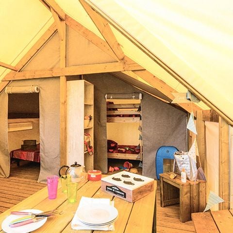 Safaritent 4 personen - Ecolodge SAHARI 17m² 2 kamers - zonder sanitair