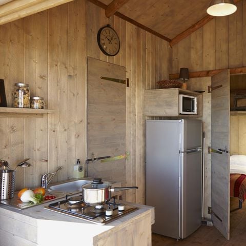 Safaritent 4 personen - Houten hut op palen CONFORT + 38 m²