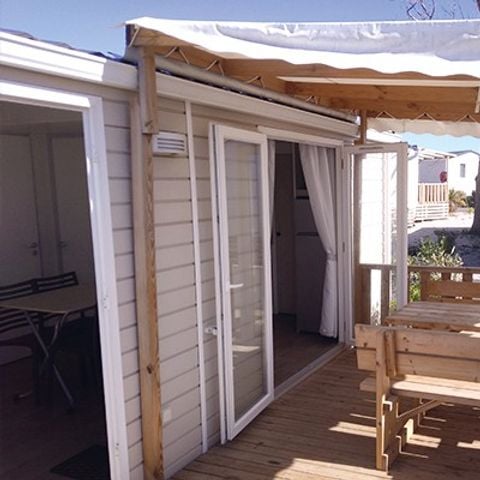 Stacaravan 4 personen - Comfort | 2 Slaapkamers | 4 Pers | Verhoogd terras | Airconditioning